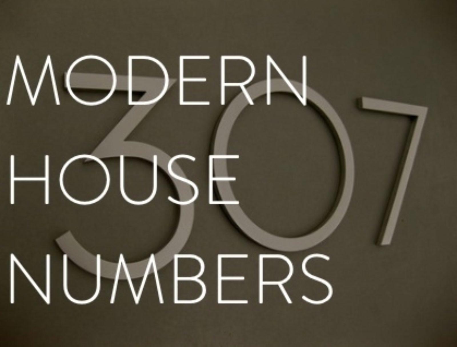 Modern House Numbers